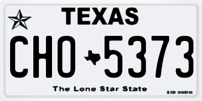 TX license plate CHO5373
