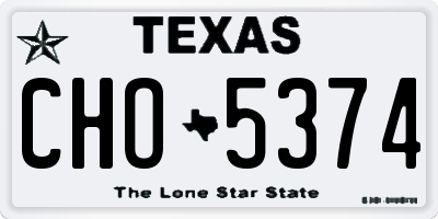 TX license plate CHO5374
