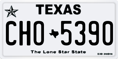 TX license plate CHO5390