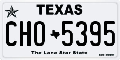 TX license plate CHO5395