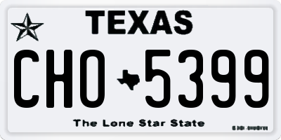 TX license plate CHO5399