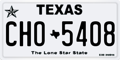 TX license plate CHO5408