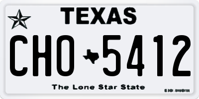 TX license plate CHO5412