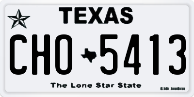 TX license plate CHO5413