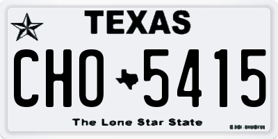 TX license plate CHO5415