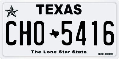 TX license plate CHO5416