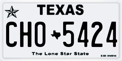 TX license plate CHO5424