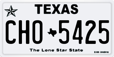 TX license plate CHO5425