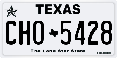TX license plate CHO5428