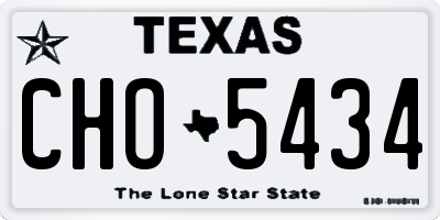 TX license plate CHO5434