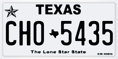 TX license plate CHO5435
