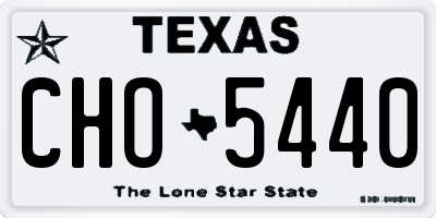 TX license plate CHO5440