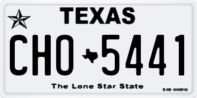 TX license plate CHO5441