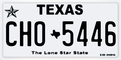 TX license plate CHO5446