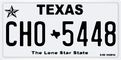 TX license plate CHO5448