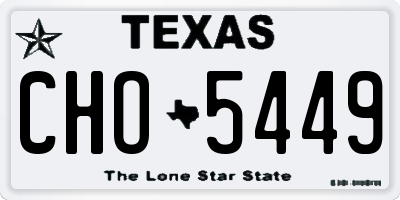 TX license plate CHO5449
