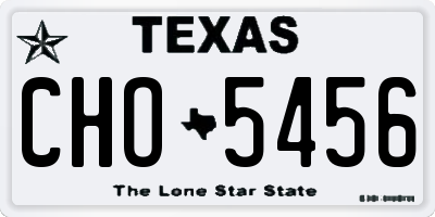 TX license plate CHO5456