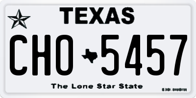 TX license plate CHO5457