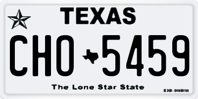 TX license plate CHO5459