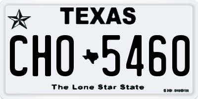 TX license plate CHO5460