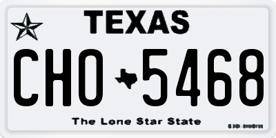 TX license plate CHO5468