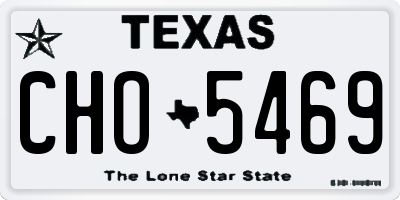 TX license plate CHO5469