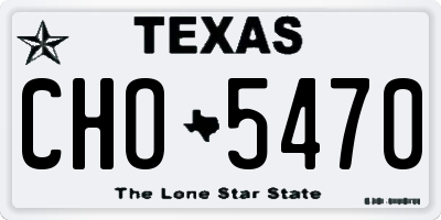 TX license plate CHO5470