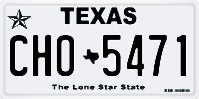 TX license plate CHO5471