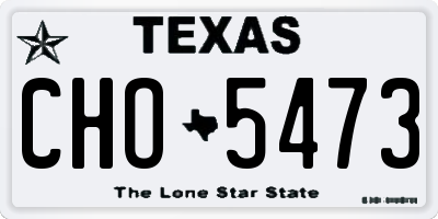 TX license plate CHO5473