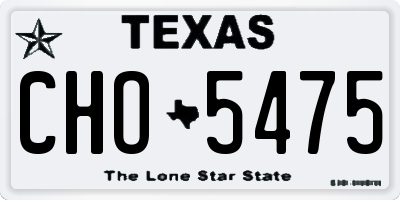TX license plate CHO5475