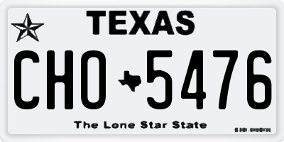 TX license plate CHO5476