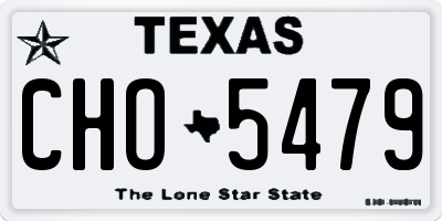 TX license plate CHO5479