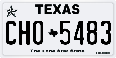TX license plate CHO5483