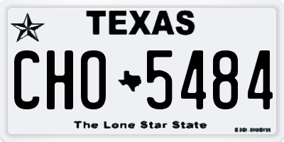 TX license plate CHO5484
