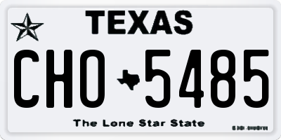 TX license plate CHO5485