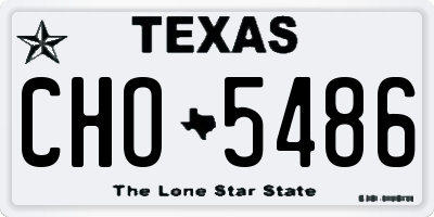 TX license plate CHO5486