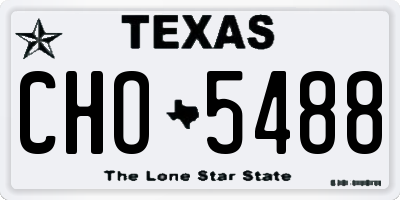 TX license plate CHO5488