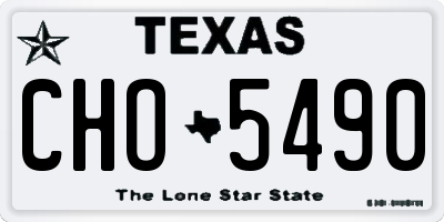 TX license plate CHO5490