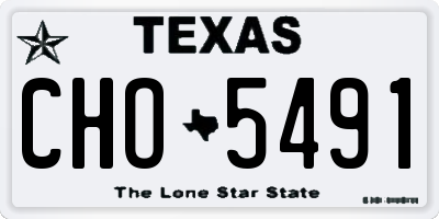 TX license plate CHO5491