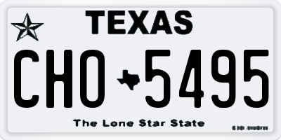 TX license plate CHO5495