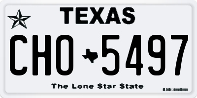 TX license plate CHO5497