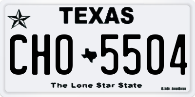 TX license plate CHO5504