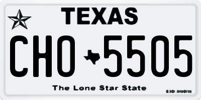 TX license plate CHO5505