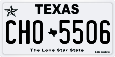 TX license plate CHO5506