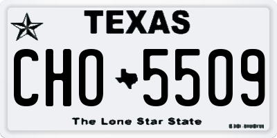 TX license plate CHO5509