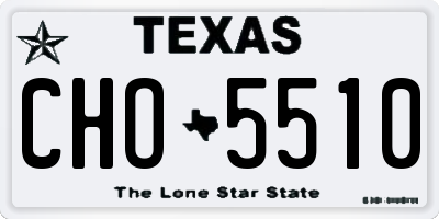 TX license plate CHO5510