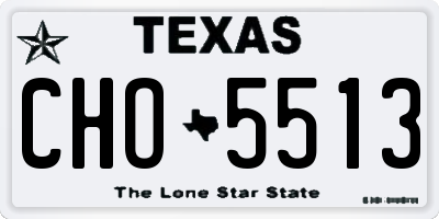 TX license plate CHO5513