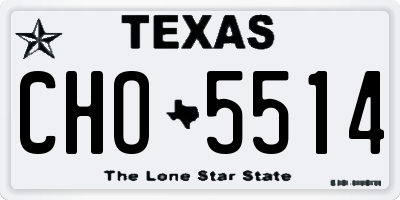 TX license plate CHO5514