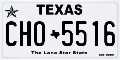 TX license plate CHO5516