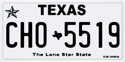 TX license plate CHO5519